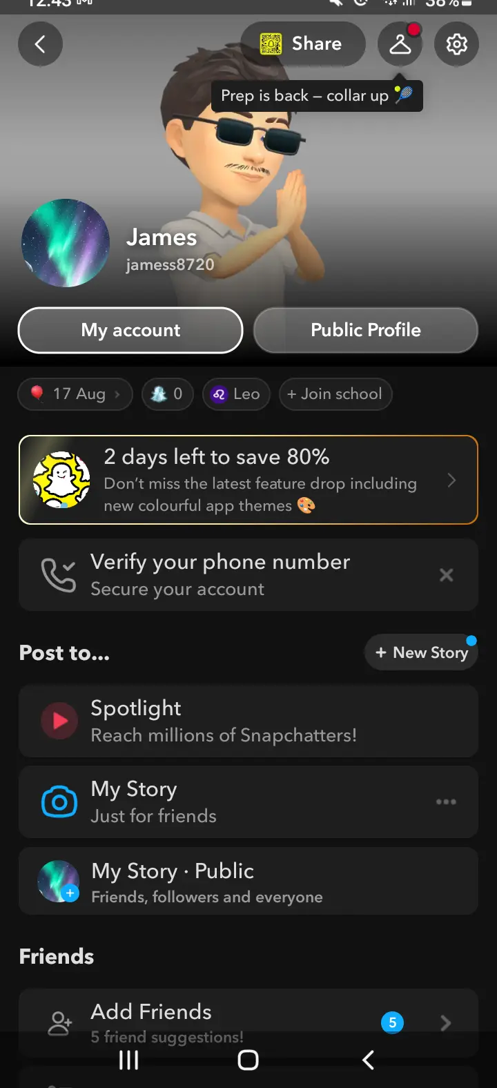 jamess, 18 from United Kingdom — Snapchat profile